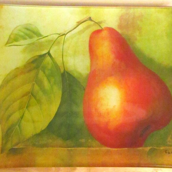 Fabrice De Villeneuve Art Glass Pear Large Platter x Prima Donna Designs, 2006 - Picture 9 of 12